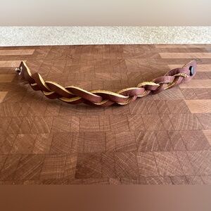 Braided leather bracelet